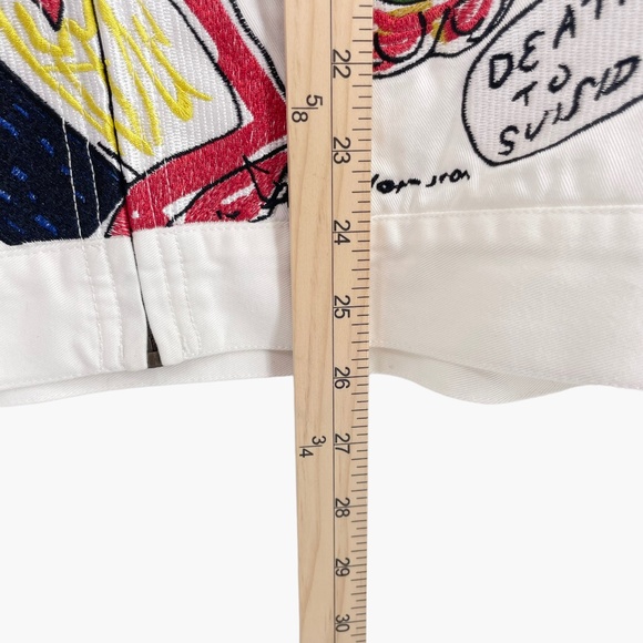 Supreme x Daniel Johnston Men's Embroidered Art Work White Jacket - Picture 9 of 11